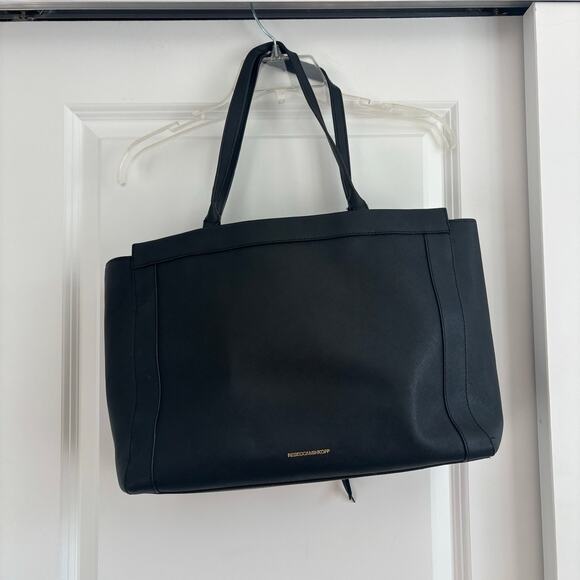 Rebecca Minkoff Women’s Work Tote Black Essential Minimalist Basic - Picture 1 of 16